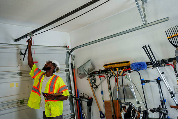 Professional Garage Door Roller Replacement technician working in Riverside County County, CA